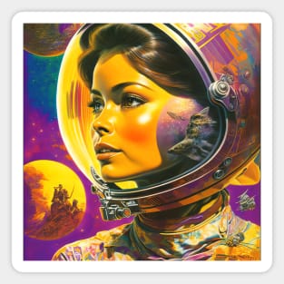 We Are Floating In Space - 11 - Sci-Fi Inspired Retro Artwork Magnet